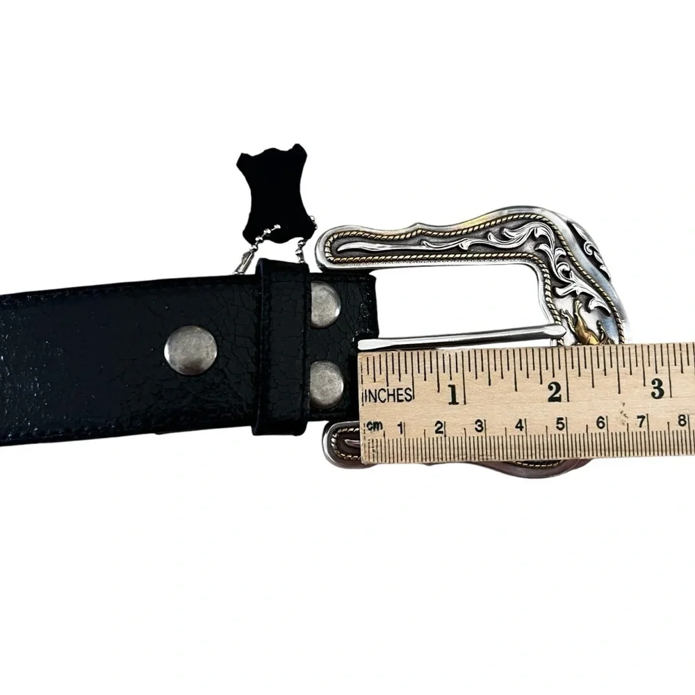 NWOT Black Leather Rodeo Belt Men’s 34 Medium